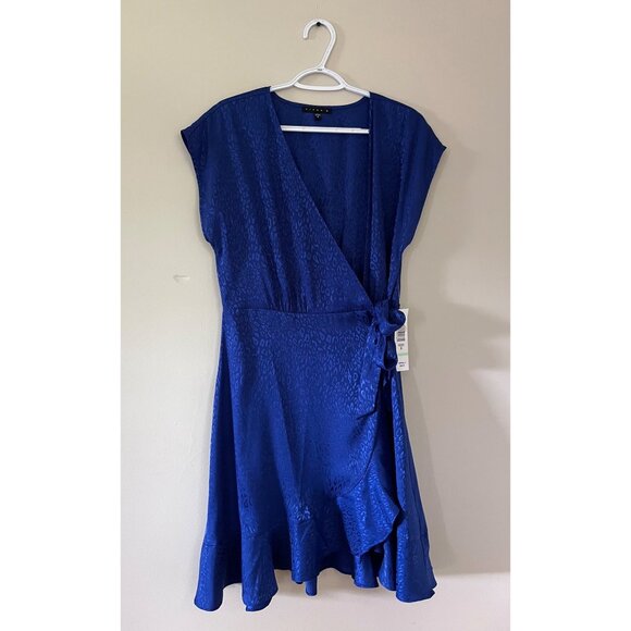 Tiana B. Dresses & Skirts - NWT Tiana B. Womens Size 8 Blue Sleeveless Wrap V-Neck Dress Party